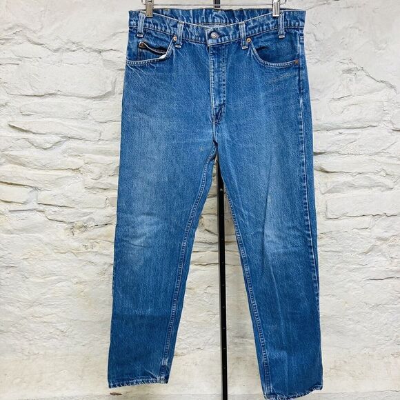 Vtg 80s Levis 505 Orange Tab 20505-0217 Jeans 36x33 Made in USA Talon Zipper - Picture 1 of 9
